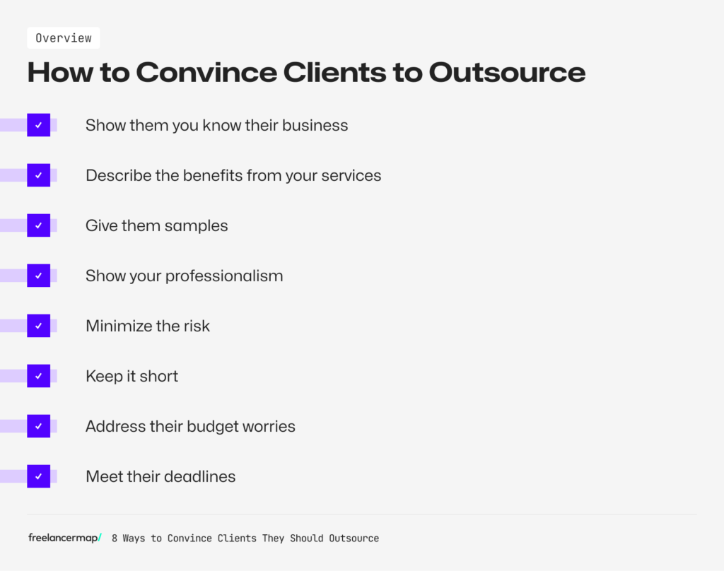 overview about how to convince clients to outsource