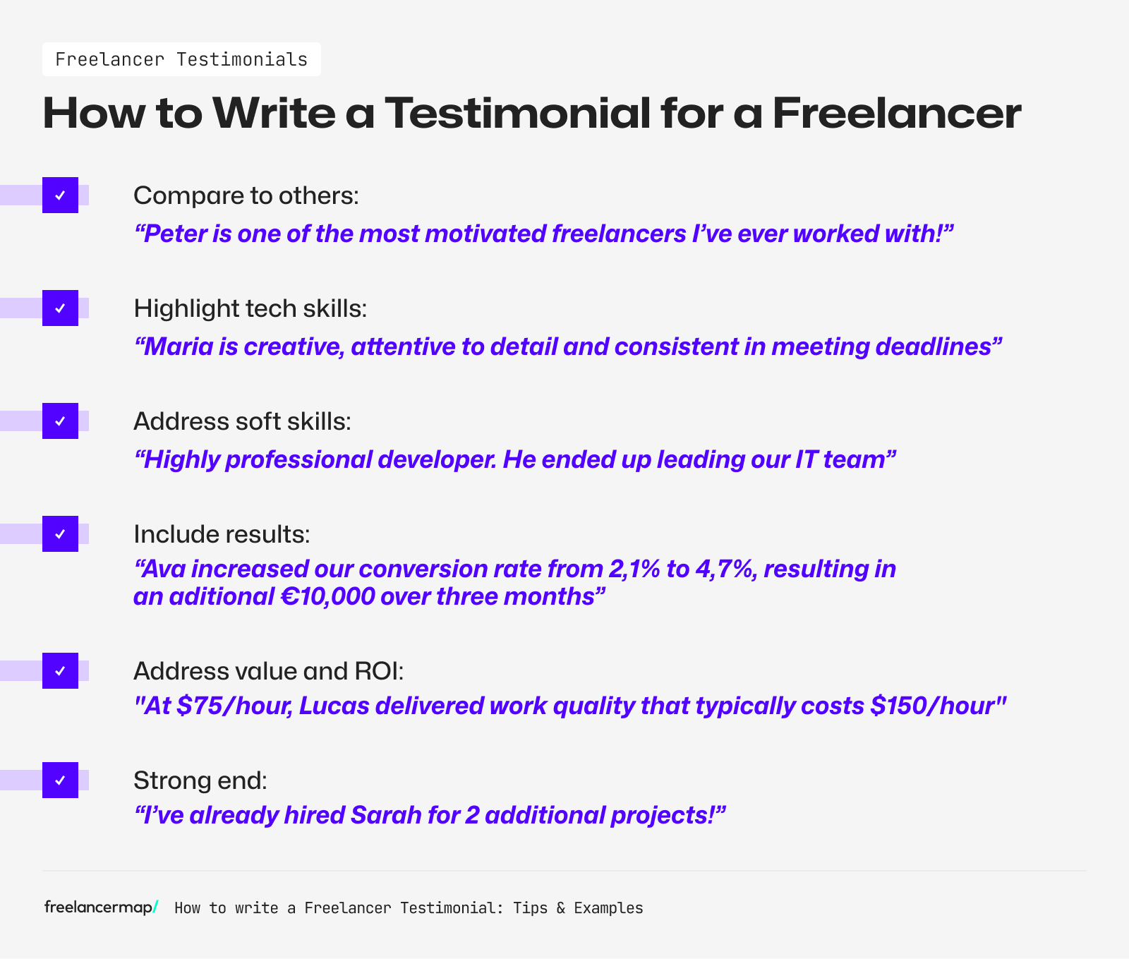 How to Write a Testimonial for a Freelancer + Examples (2025)