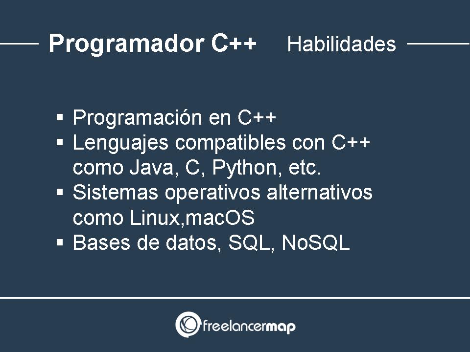 Programador C++ habilidades requeridas