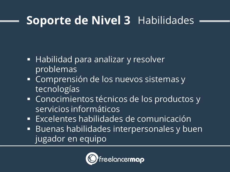 Habilidades de un soporte técnico nivel 3