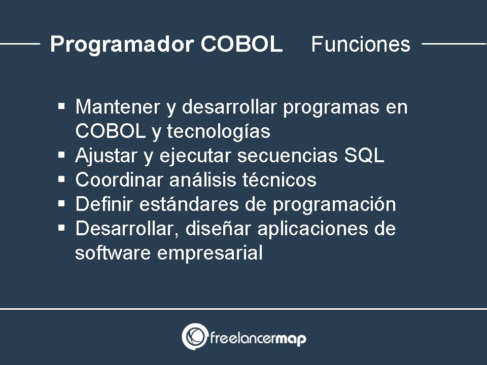 Funciones y tareas en el puesto de analista COBOL