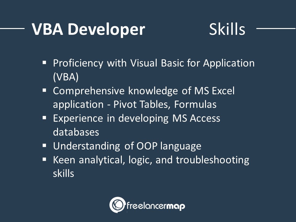 VBA Developer - Skills