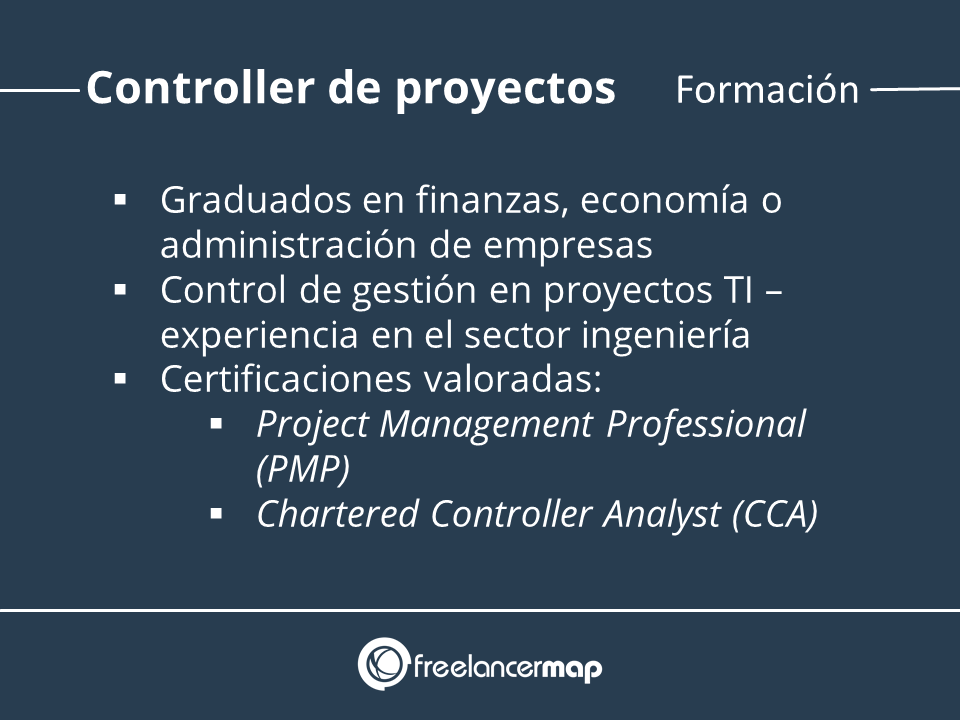 Requisitos de formación al controller de proyectos