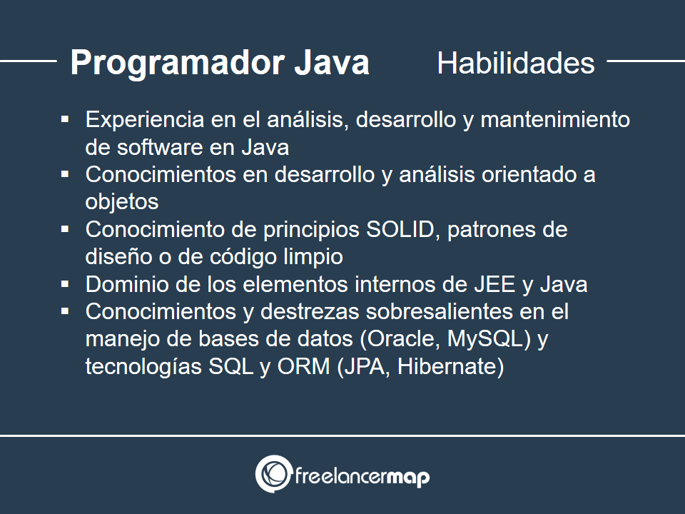 Habilidades y conocimientos del programador Java