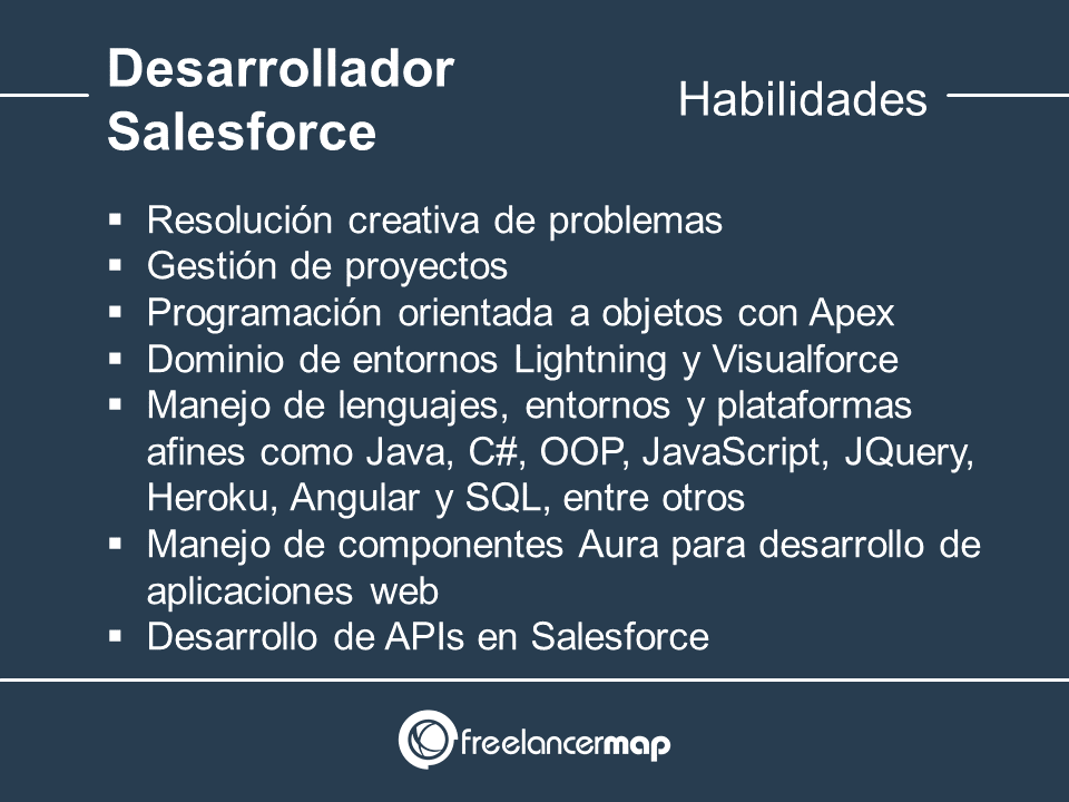 Habilidades y conocimientos del desarrollador Salesforce