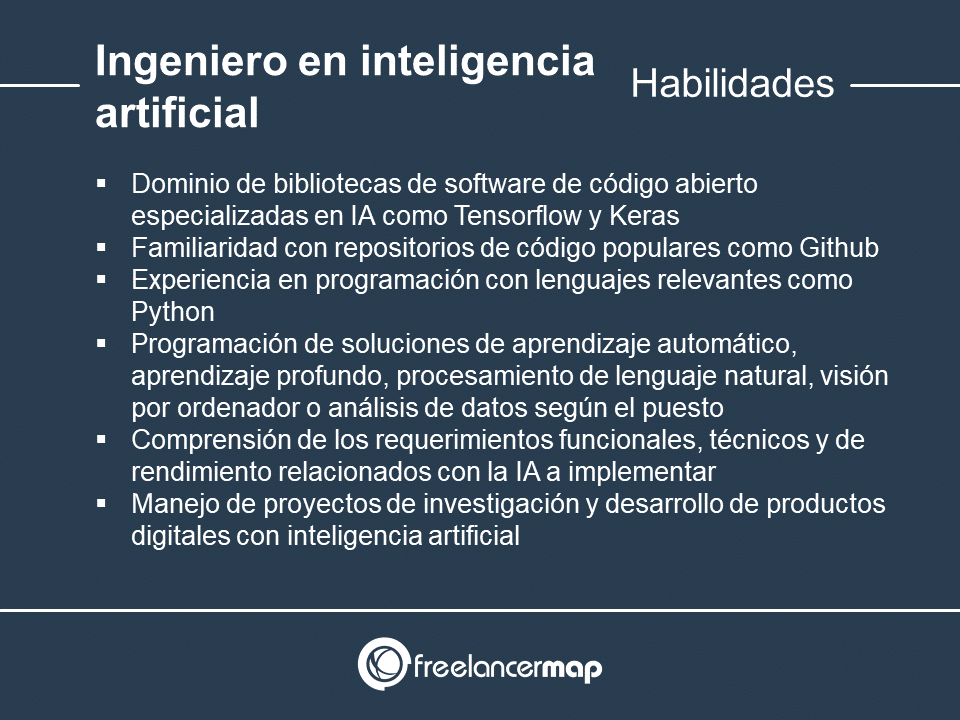 Habilidades y conocimientos del especialista en inteligencia artificial