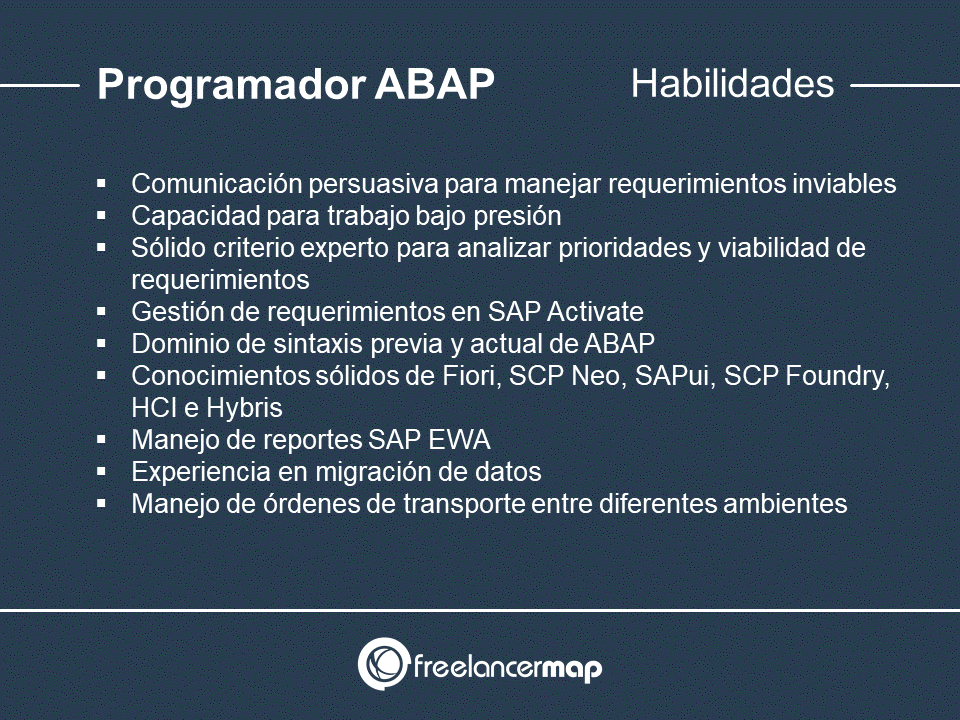 Habilidades y conocimientos del programador ABAP