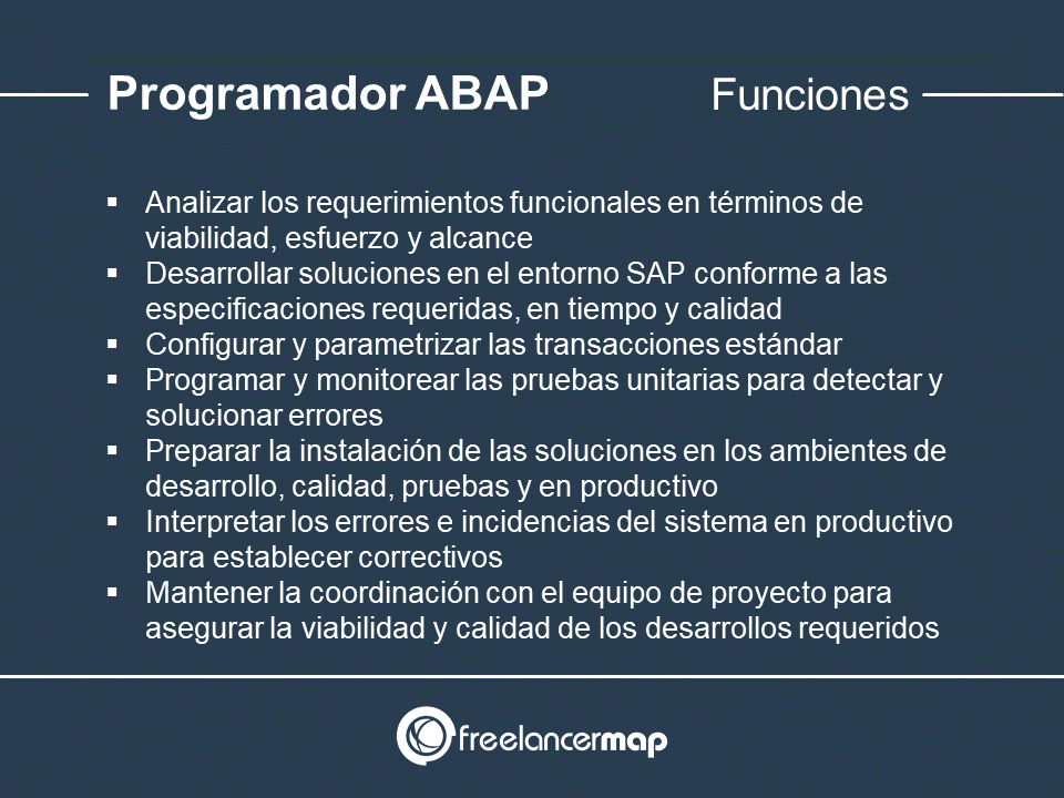 Responsabilidades del programador ABAP