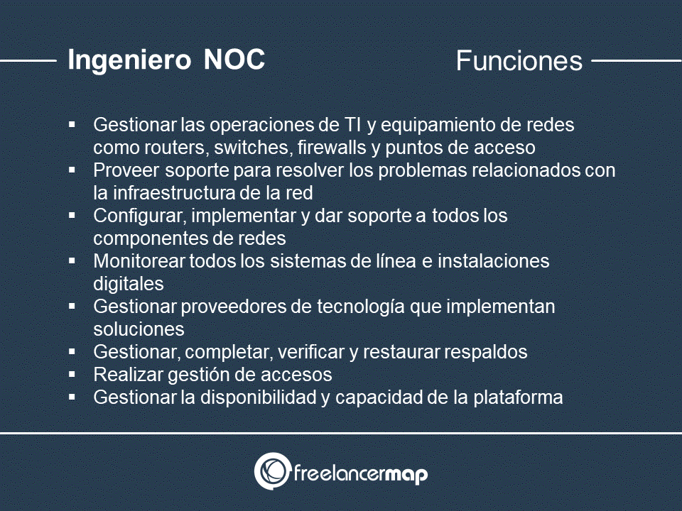 Responsabilidades del técnico NOC