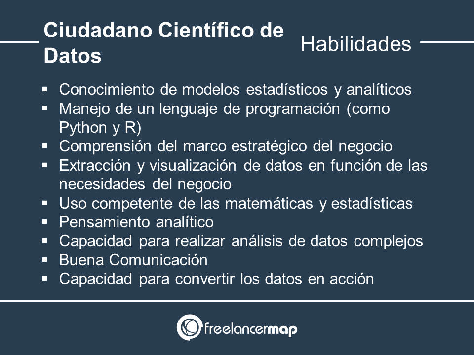 Habilidades y conocimientos del ciudadano científico de datos