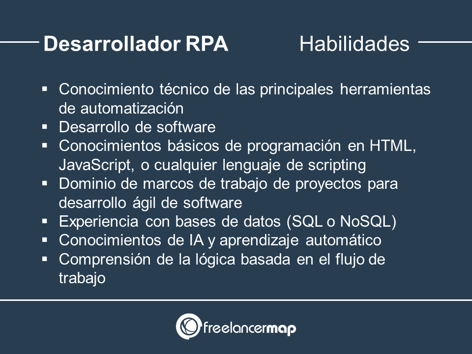 Habilidades y conocimientos del programador RPA