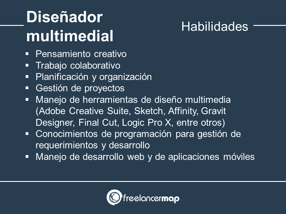 Habilidades y conocimientos del diseñador multimedial