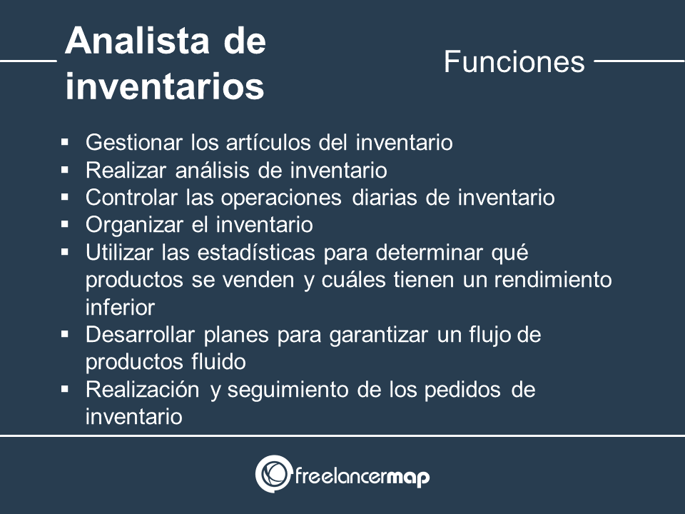 Funciones del analista de inventarios