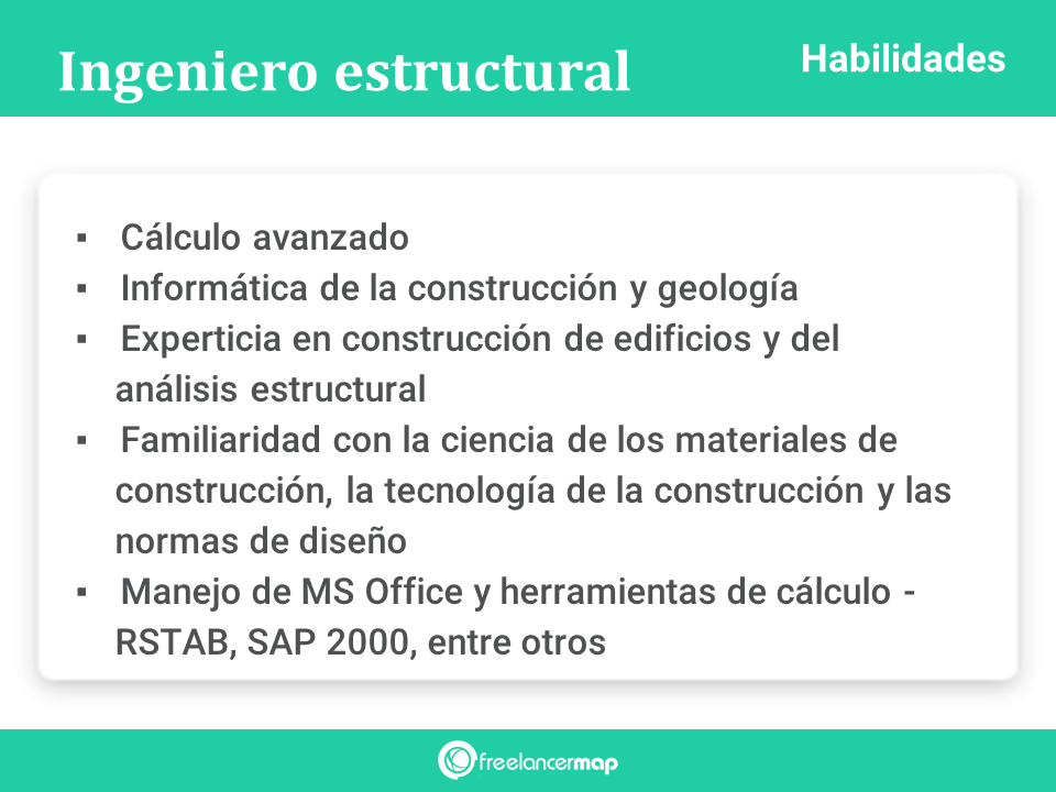 Habilidades y conocimientos del ingeniero estructural