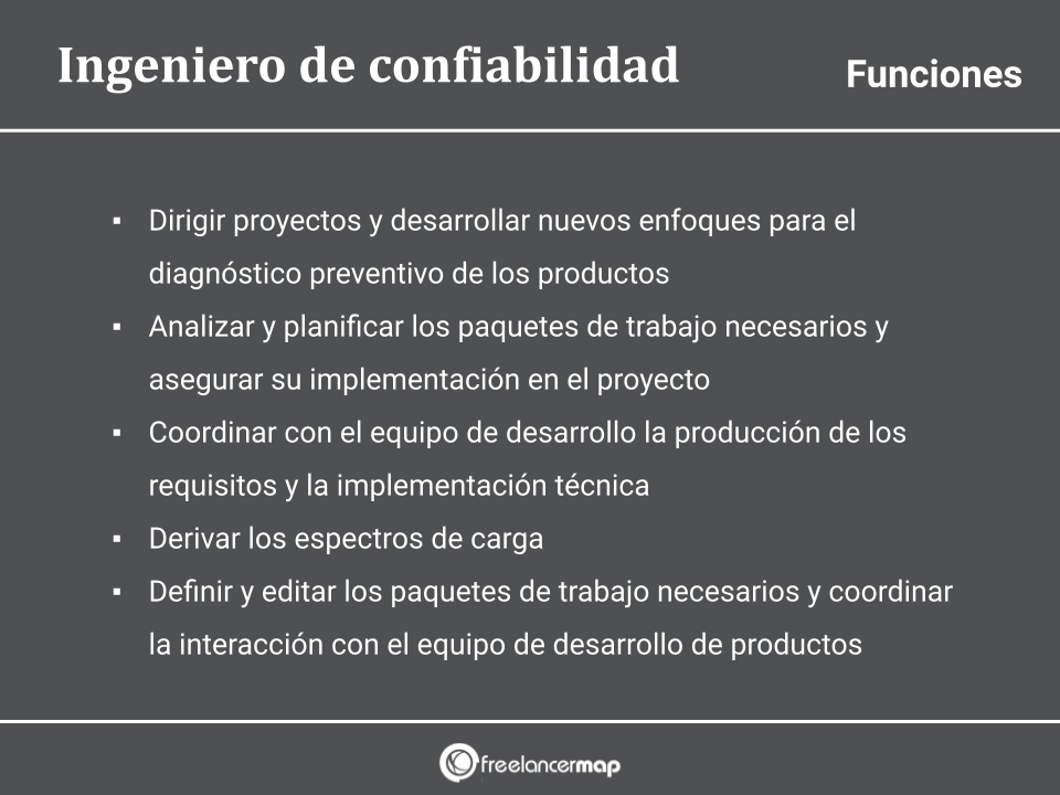 Responsabilidades del ingeniero de confiabilidad