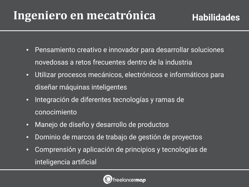 Habilidades y conocimientos del ingeniero en mecatrónica