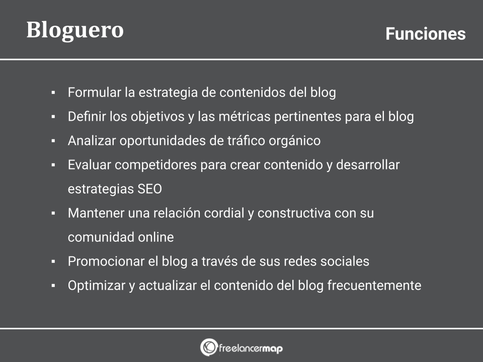 Funciones del bloguero