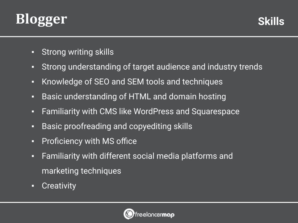 Skills Of A Blogger