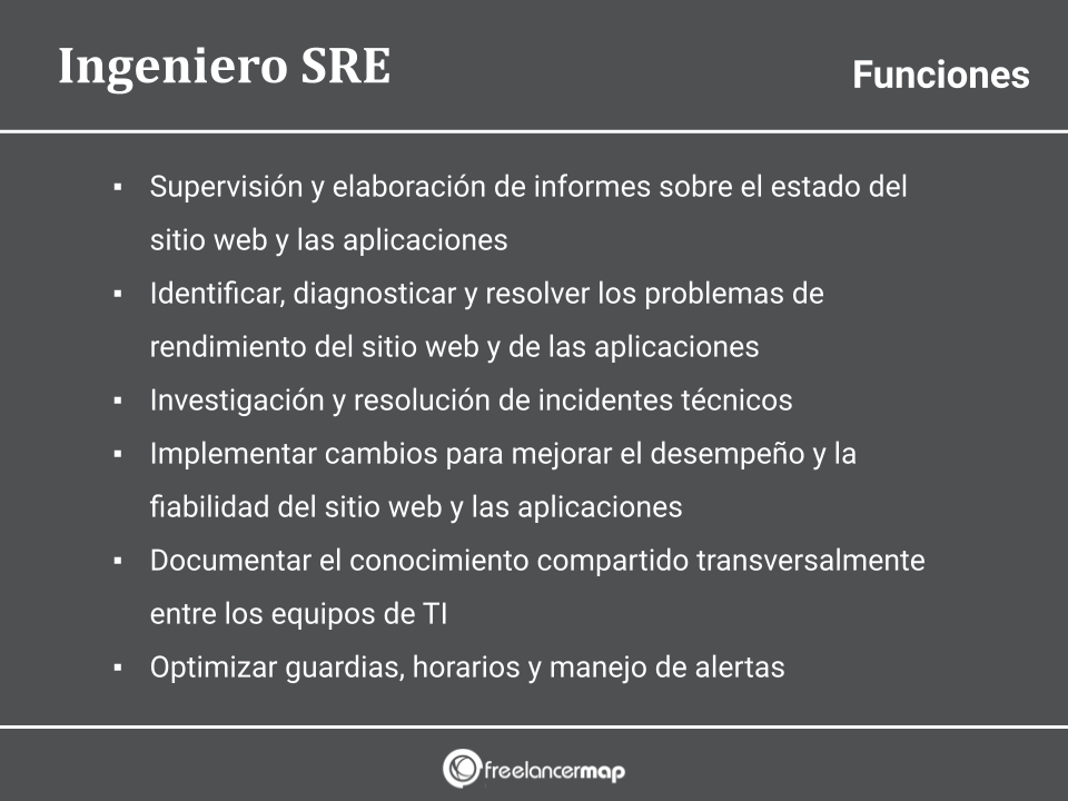 Responsabilidades del experto en SRE