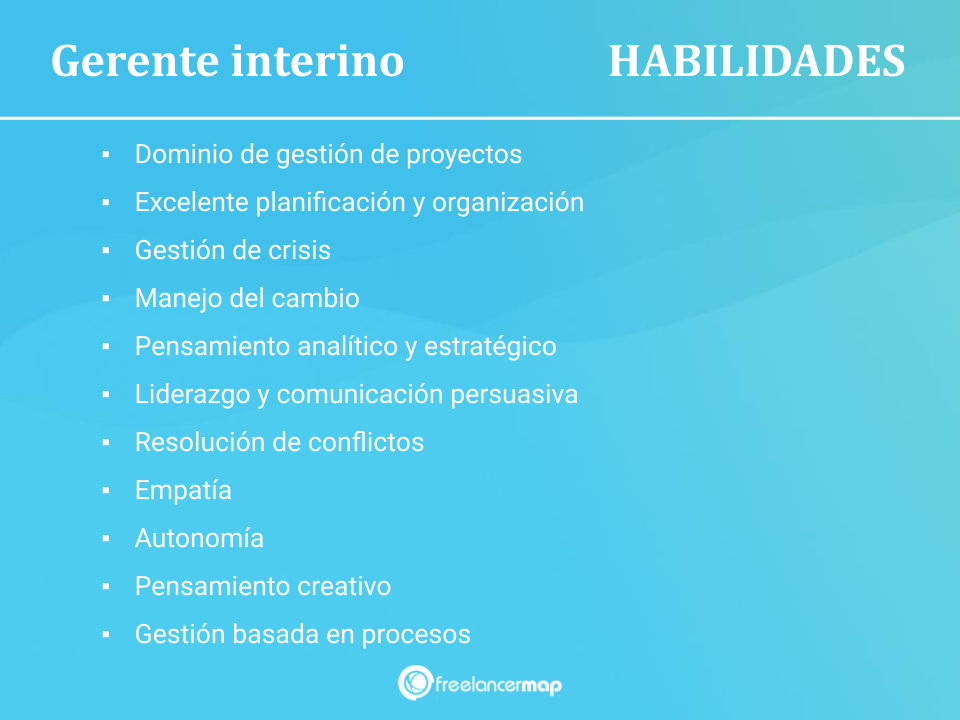 Habilidades y conocimientos del jefe interino