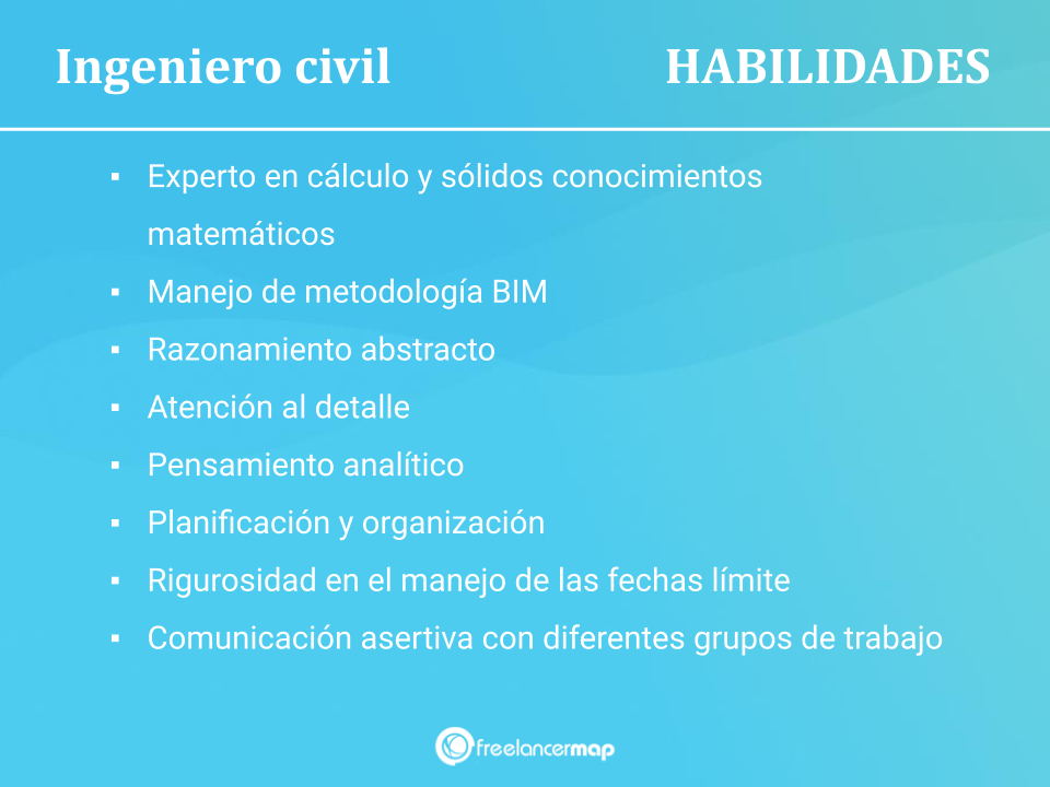 Habilidades y conocimientos del ingeniero civil