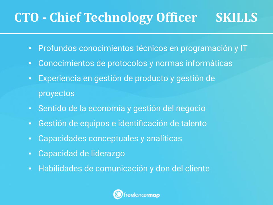 Requisitos y habilidades del director de tecnología CTO