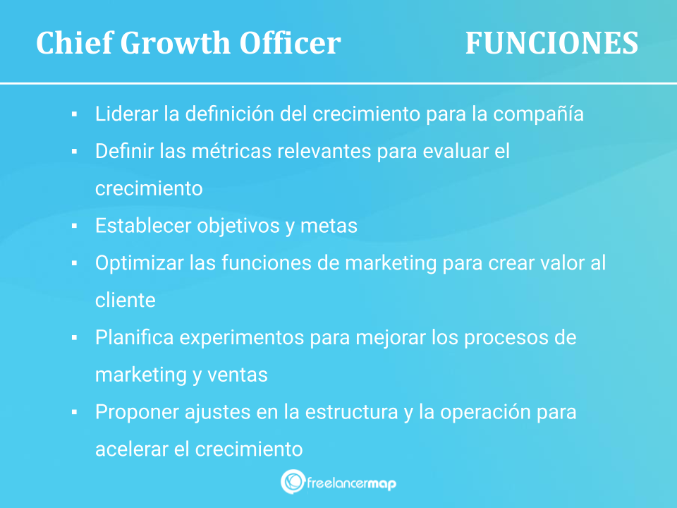 Responsabilidades del Chief Growth Officer