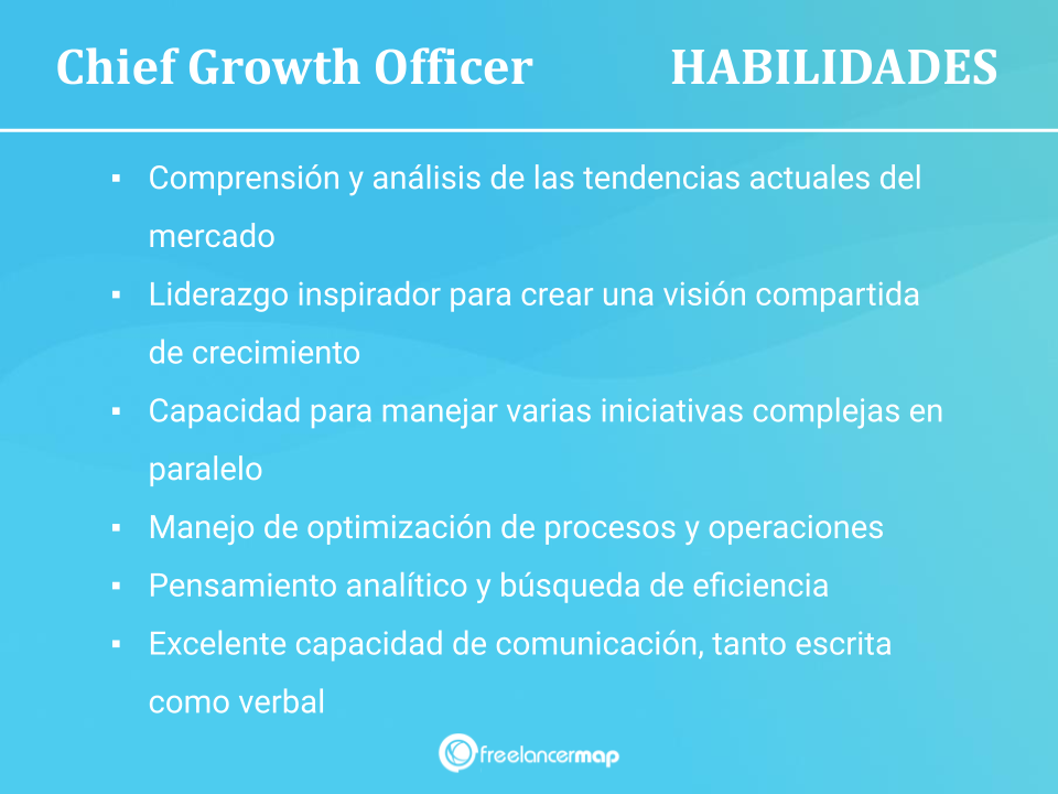 Habilidades y conocimientos del Chief Growth Officer