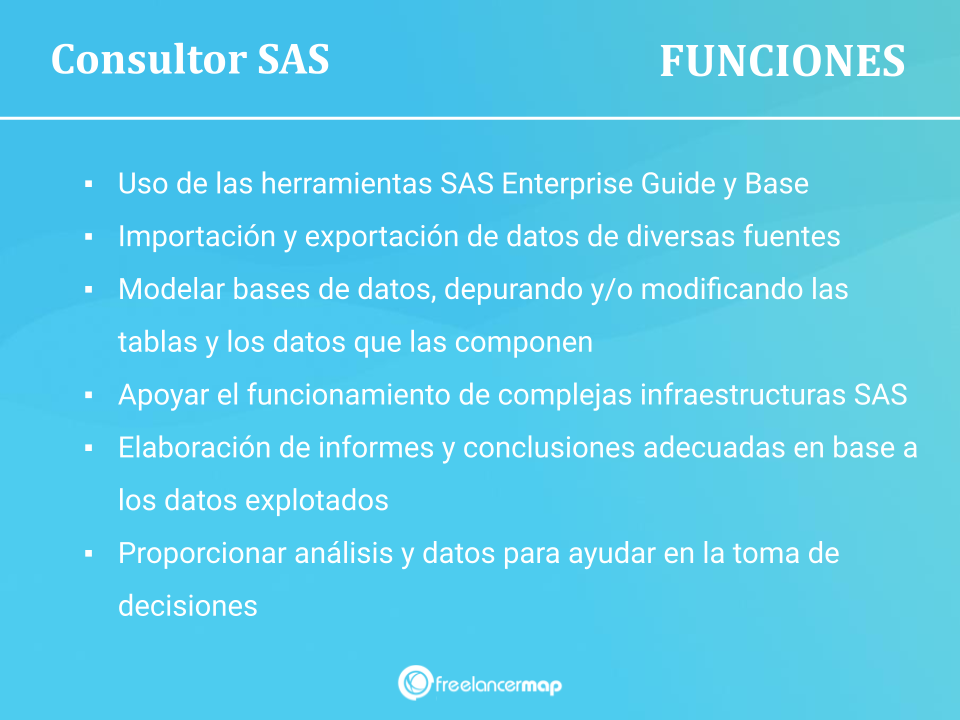 Lista de responsabilidades del Consultor SAS