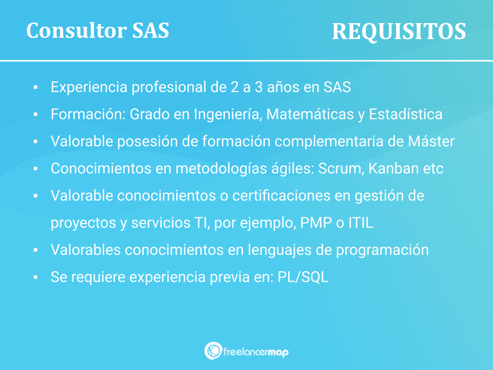 Requerimientos SAS: Requisitos para trabajar como Consultor SAS