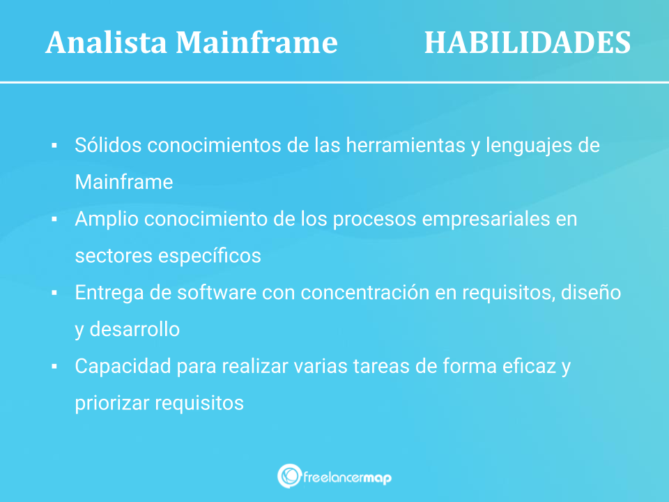 Habilidades del analista mainframe