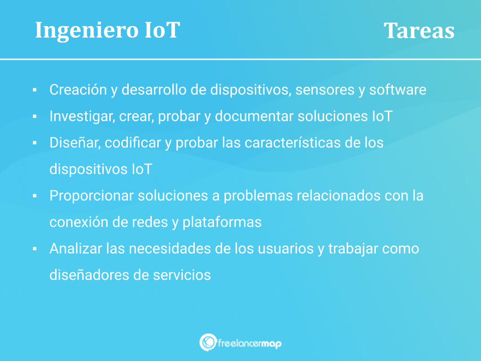 Lista de funciones del ingeniero de internet de las cosas