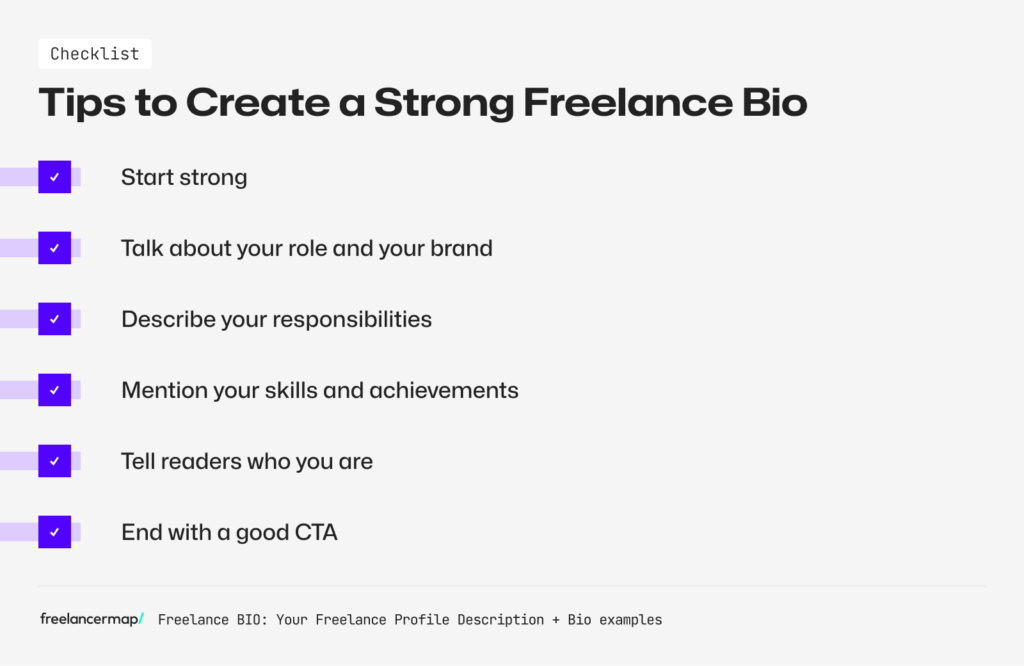 Tips to Create a Strong Freelance Bio