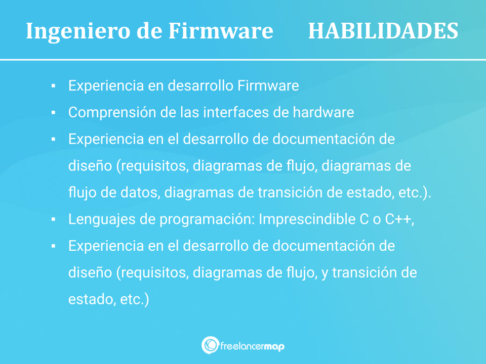 Habilidades del firmware engineer