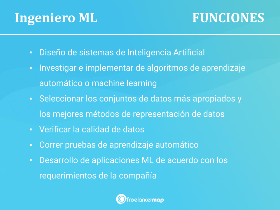 Qué funciones cumple el Ingeniero de Aprendizaje Automático