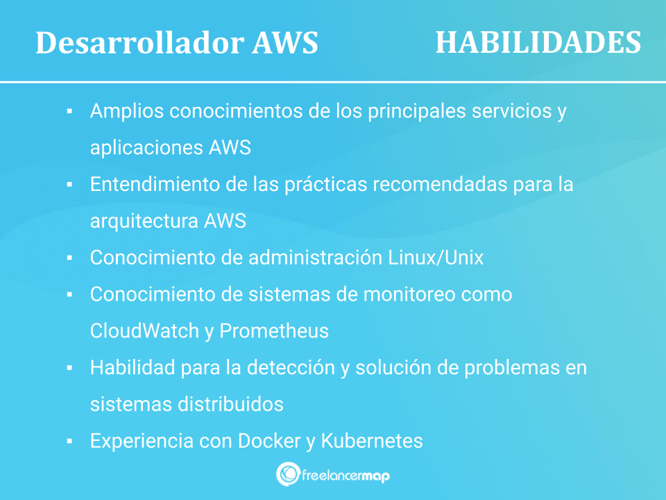 Destrezas y conocimientos del Desarrollador AWS