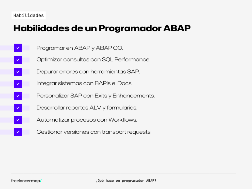 habilidades de un programador abap