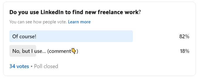 Freelancermap LinkedIn Poll