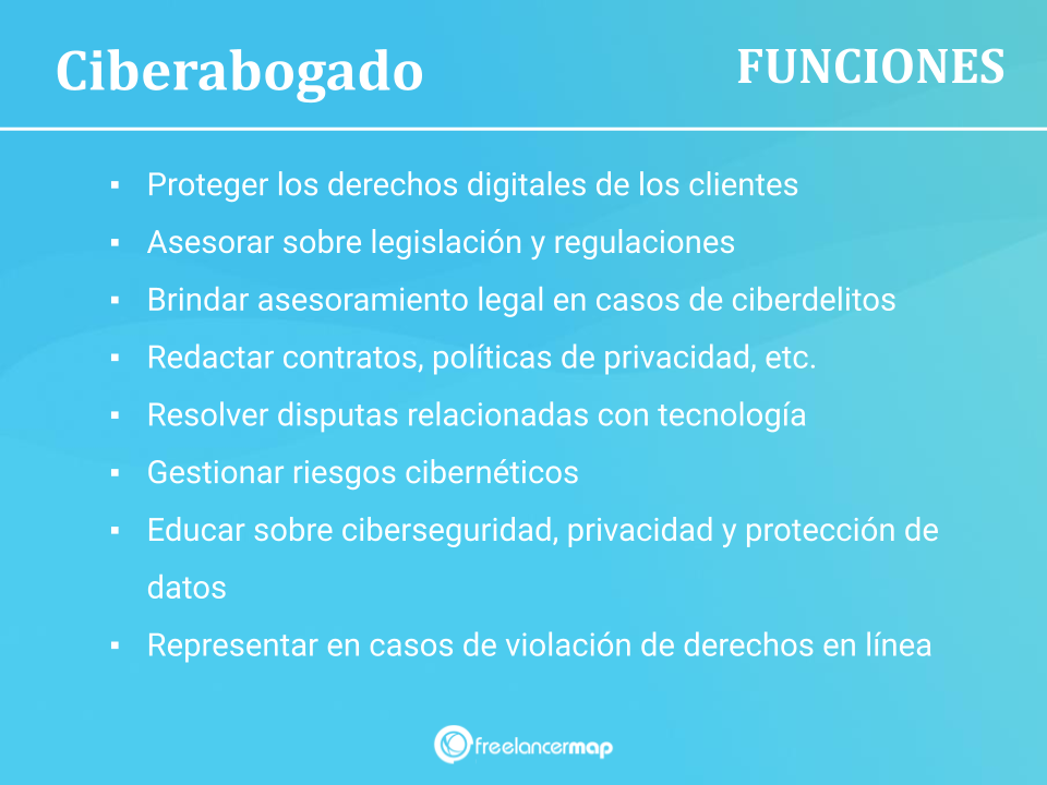 Funciones y tareas del ciberabogado