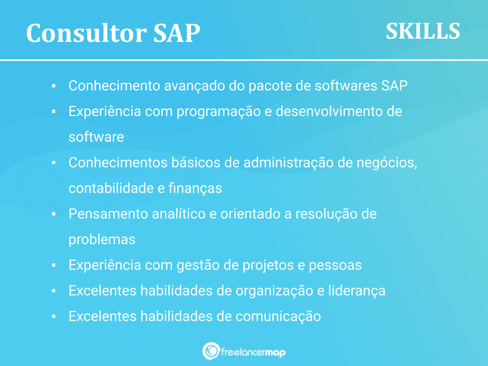 Skills de um consultor SAP.