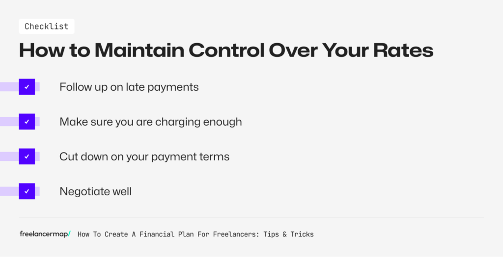Checklist How to Maintain Control Over Your Freelance Rates