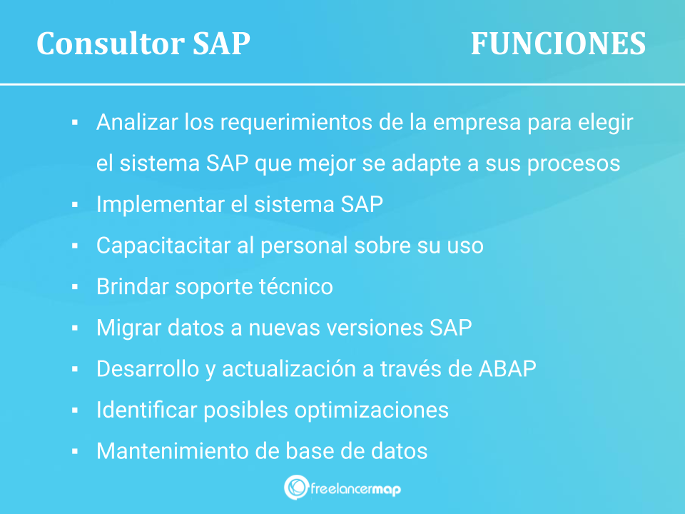 Funciones de un consultor SAP