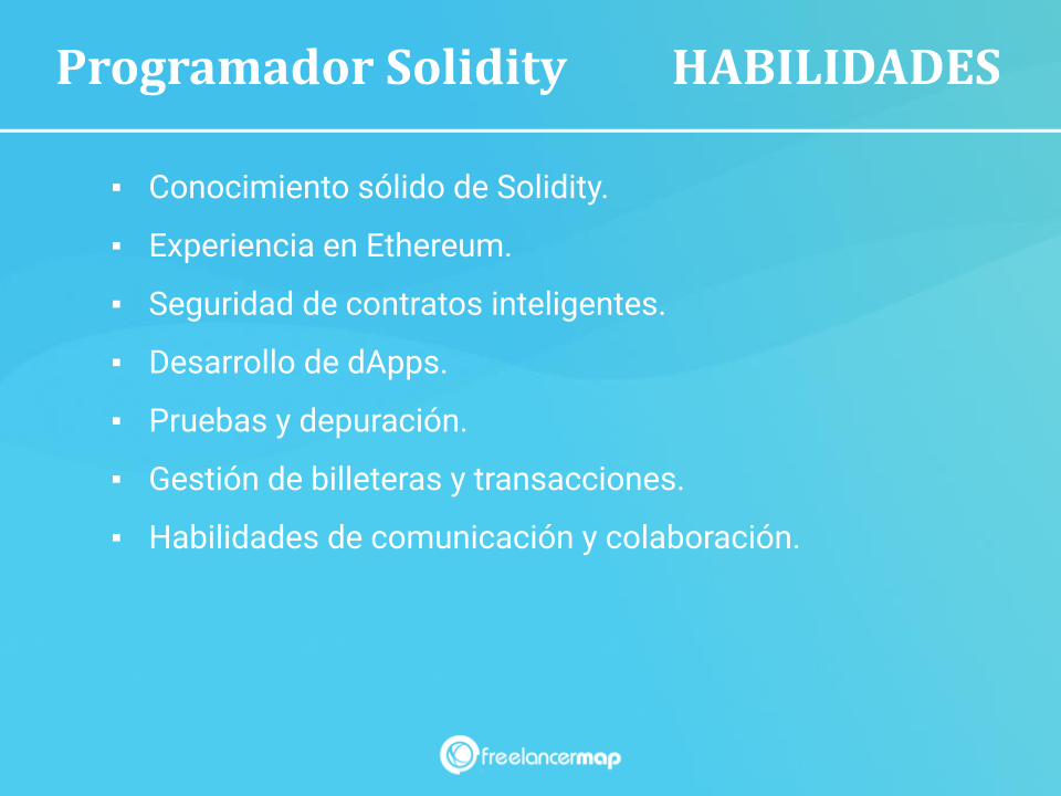 Habilidades desarrollador solidity