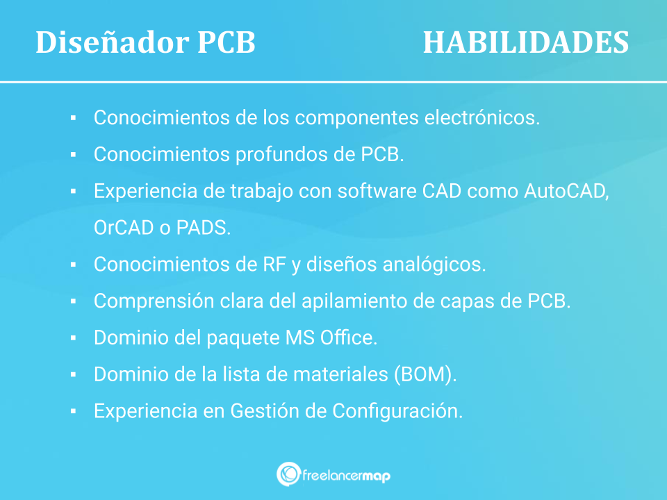 Habilidades de un diseñador PCB