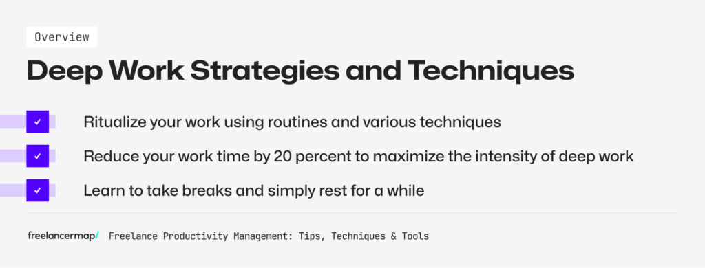 Deep work strategies and techniques for more productivity