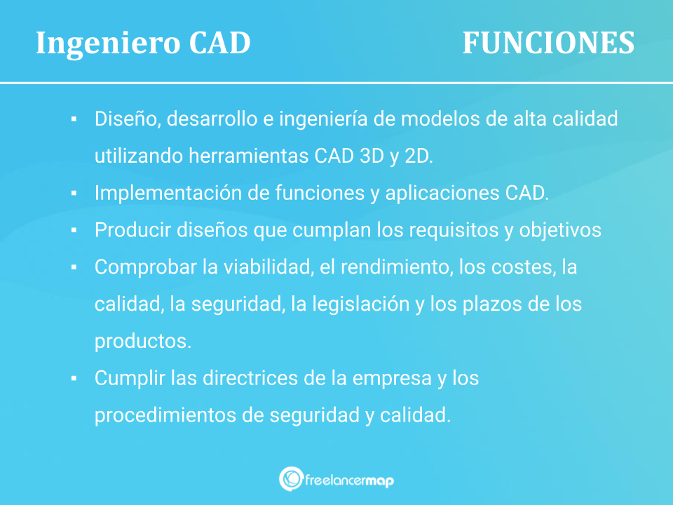 Ingeniero CAD: funciones tareas y responsabilidades