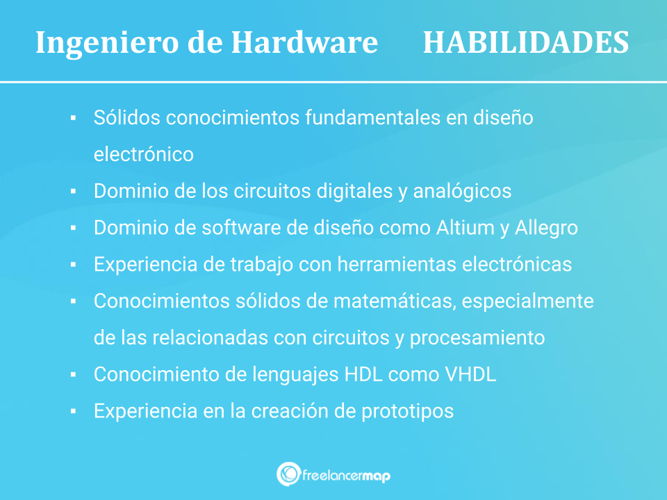 Habilidades ingeniero de hardware