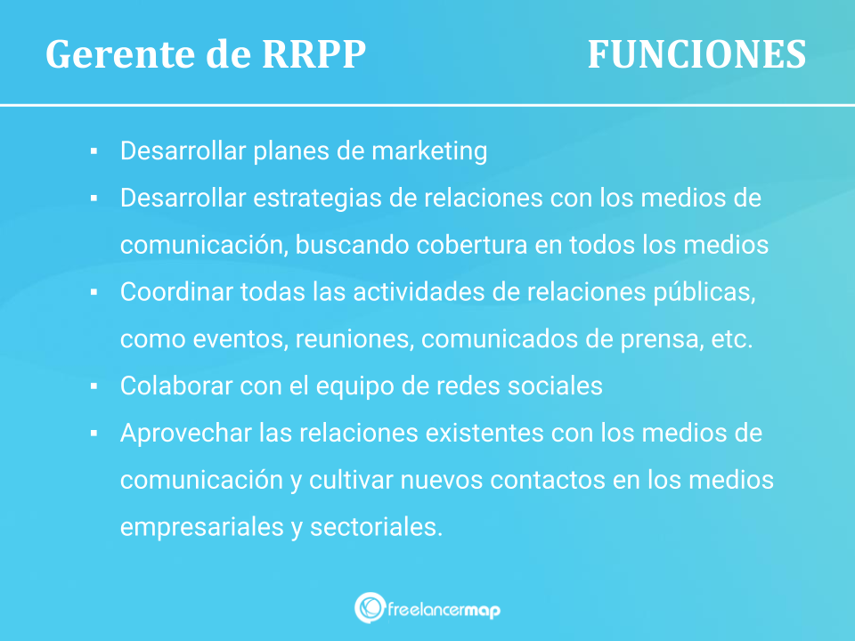 Funciones de un gerente de relaciones públicas