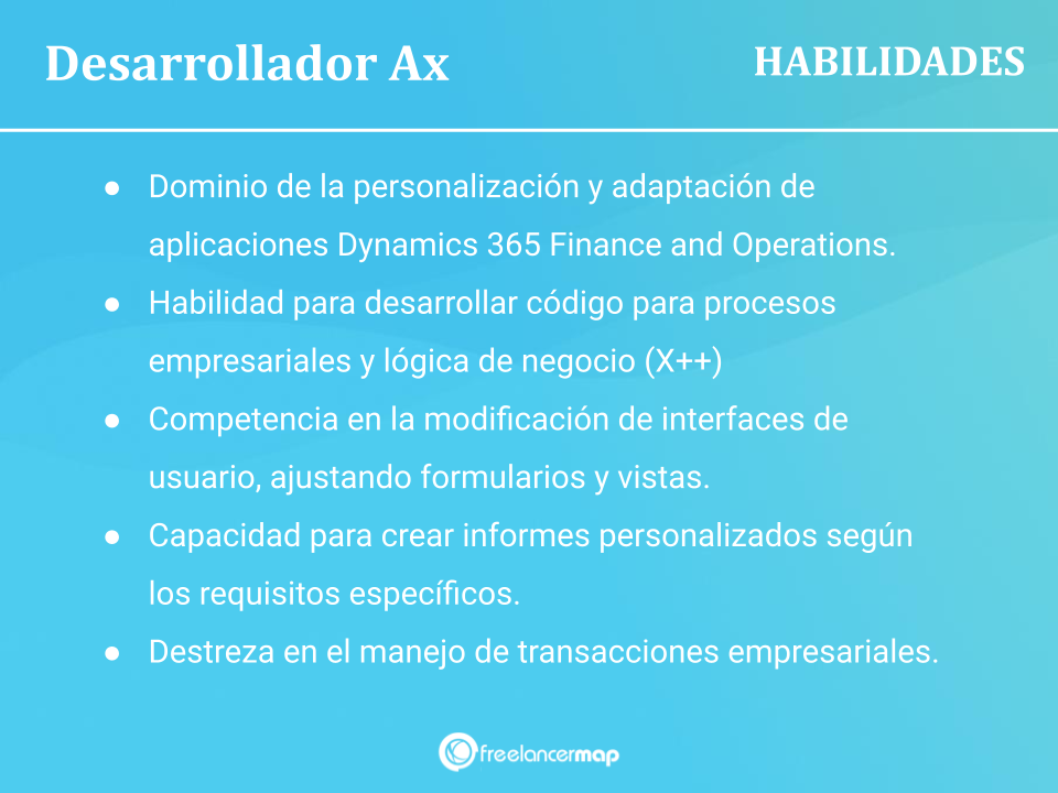 Desarrollador Ax - Habilidades