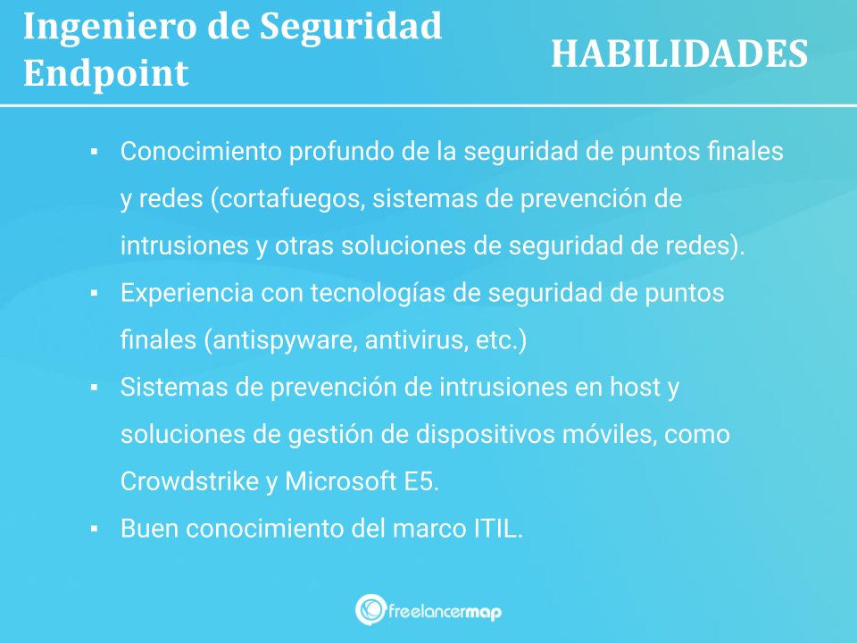 Ingeniero de seguridad endpoint habilidades